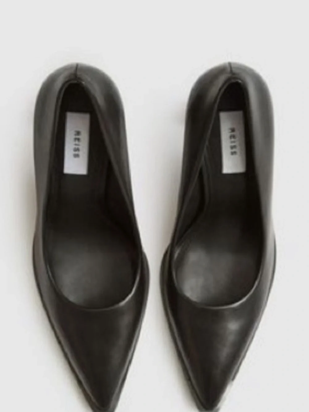 Reiss Ada Court Black Leather Classic Pumps Size 38
